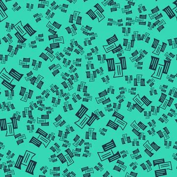 Black Speech bubble chat icon isolated seamless pattern on green background 스톡 일러스트