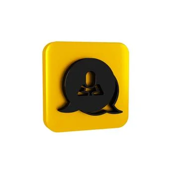 Black Speech bubble chat icon isolated on transparent background. Message i.. Stock Illustration