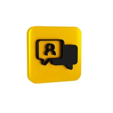 Black Speech bubble chat icon isolated on transparent background. Message i.. Stock Illustration