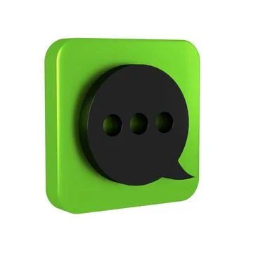 Black Speech bubble chat icon isolated on transparent background. Message i.. Stock Illustration