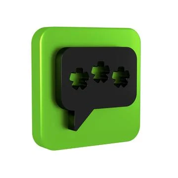 Black Speech bubble chat icon isolated on transparent background. Message i.. Stock Illustration