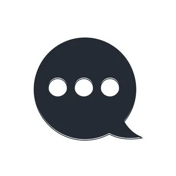 Black Speech bubble chat icon isolated on white background. Message icon. C.. Stock Illustration