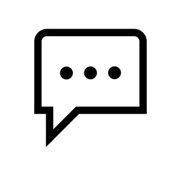 Black speech bubble icon with ellipsis isolated on transparent background Stock Illustration
