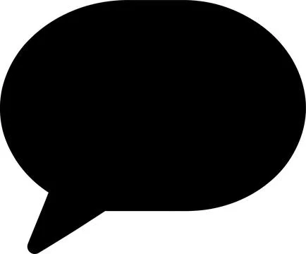 Black speech bubble icon graphic element isolated on a clean white backgrou.. Stockillustratie