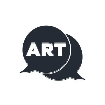 Black Speech bubble with text art icon isolated on white background. Messag.. Stock Illustration