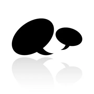 Black speech bubbles Stock Illustration