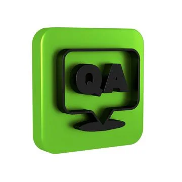 Black Speech bubbles with Question and Answer icon isolated on transparent .. イラスト素材