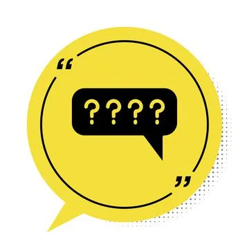 Black Speech bubbles with Question icon isolated on white background. FAQ sign イラスト素材
