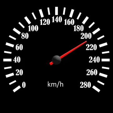 Black speedometer Stock Photos