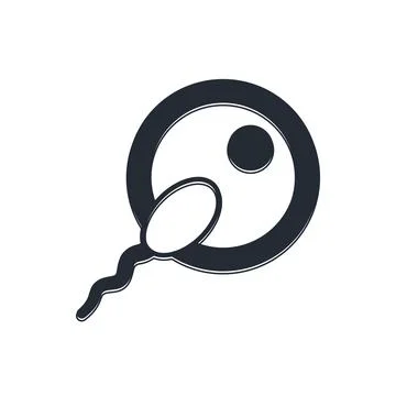 Black Sperm icon isolated on white background.  Vector 스톡 일러스트