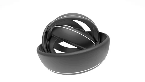 Black Sphere Anomation. Abstract Motion Graphic Stock Footage 117465714