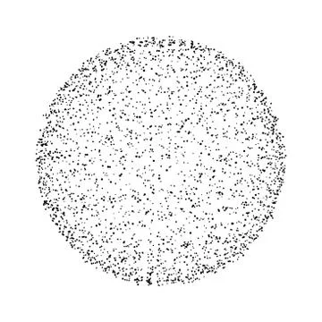 Black sphere. Digital data network connections with dots on white background  Stock Illustration