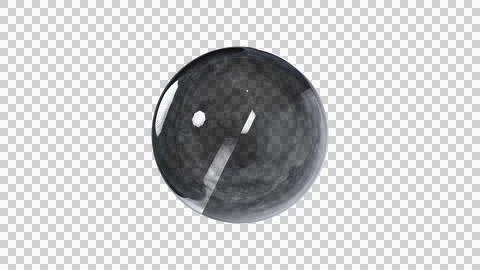 Black sphere with glossy reflections Illustrazione stock
