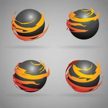 Black sphere Stock Illustration