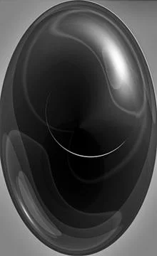 Black sphere stone shaped Stock Illustration