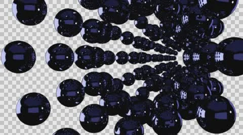 Black Spheres Background  Alpha Channel Видео 56764145