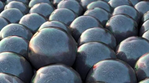 Black spheres of the same size Stock Illustration