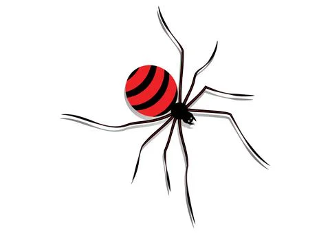 Black Spider Cartoon Character Vector Stock Illustration