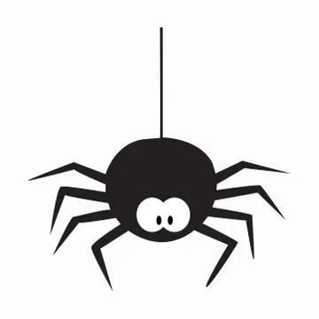 Black spider icon on a white background Stock Illustration