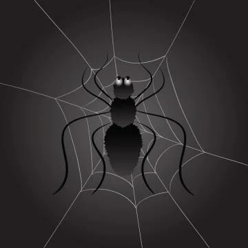 Black spider Stock Illustration