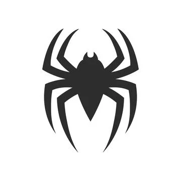 Black Spider Isolated Icon Vector Stock Illustration