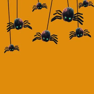 Black spider monster Stock Illustration