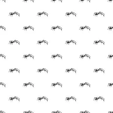 Black spider patterns creating an eerie halloween background Illustrazione stock
