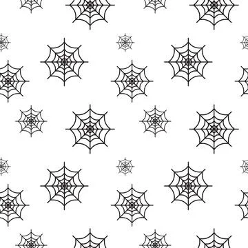 Black spider web texture vector illustration on white color background. Sea.. Illustrazione stock