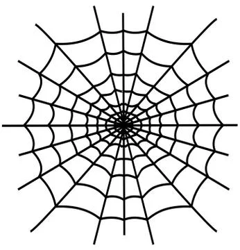 Black spiderweb isolated Illustrazione stock