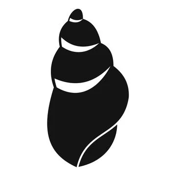 Black spiral seashell creating elegant shape Stock Illustration
