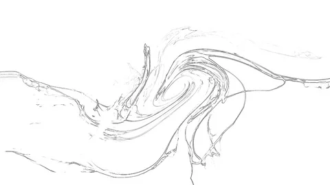 Black spiral waves on a white background 库存影片 126023879
