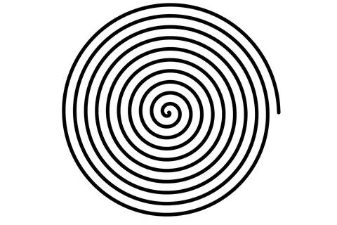 Black spiral on a white background ideal as a concept of hypnosis or motion.. Stock Illustration