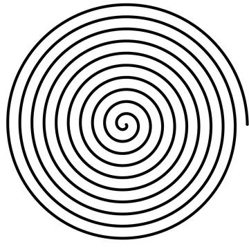 Black spiral on a white background ideal as a concept of hypnosis or motion.. Stock Illustration