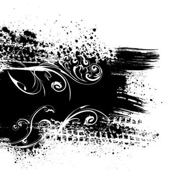 Black splash background Stock Illustration