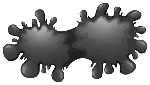 Black splash on white Stock Illustration