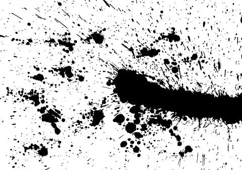 Black Splashes Hand Made Tracing From Sketch, Vector Illustration Stock Illustration