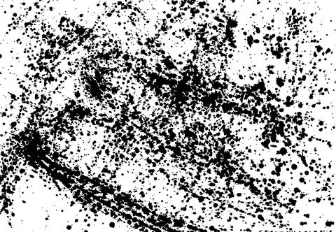 Black Splashes Hand Made Tracing From Sketch, Vector Illustration Stock Illustration
