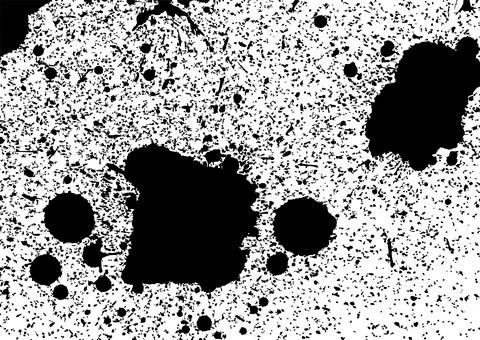 Black Splashes Hand Made Tracing From Sketch, Vector Illustration Stock Illustration
