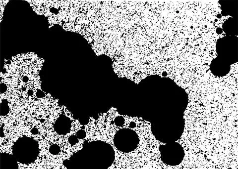Black Splashes Hand Made Tracing From Sketch, Vector Illustration Illustrazione stock