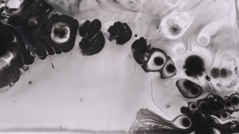 Black splatter emulsion spill drip pigment liquid Stock Footage 314873411