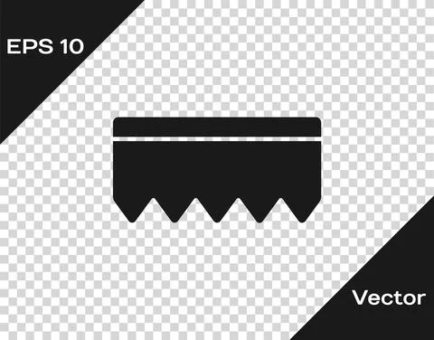 Black Sponge with bubbles icon isolated on transparent background. Wisp of bast Stock Illustration