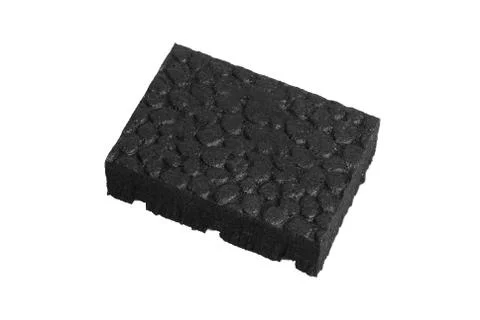 Black Sponge with white background Stock Photos