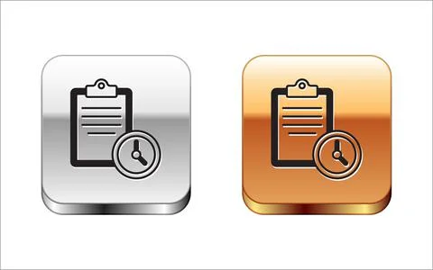 Black Sport training program or fitness plan icon isolated on white background Stockillustratie