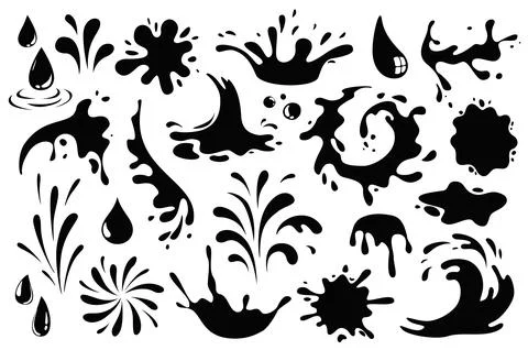 Black Spots Vector Set Stockillustratie