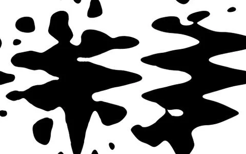 Black spots on white background. Blots of paint Stock Illustration