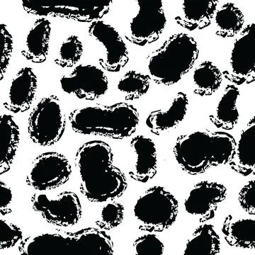 Black spots on white background seamless pattern Stock Illustration