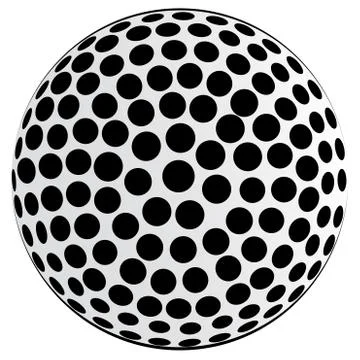 Black Spotted Ball Background Stock Illustration