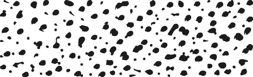 Black spotted seamless repeating texture. Vector set of hand-drawn dots Stock Illustration