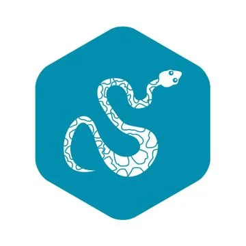 Black spotted snake icon, simple style Stock-Illustration