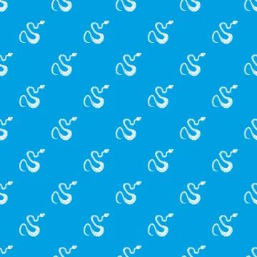 Black spotted snake pattern seamless blue Illustrazione stock